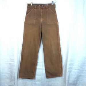 GAP Carpenter Jeans Womens 29x29 Brown High Rise Straight Wide Leg Utility